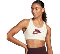 Nike - Sujetador Swoosh Mujer, Mujer, Coconut Milk-Dark Team Red, S