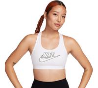 Nike - Sujetador Swoosh Mujer, Mujer, White-Black-White, XS