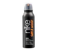 NIKE - Sun & Wood 200 ml, Desodorante Hombre Spray, Desodorante Antimanchas para Todo Tipo de Piel, 0% Sales de Aluminio, de Larga Duración, Fragancia Amaderada Frutal Ambarada