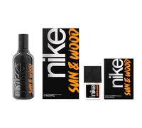 NIKE - Sun & Wood Promoción 150 ml + 30 ml, Colonia Hombre, Pack 2 Productos, Perfume Formato Spray, Eau de Toilette Natural y Masculina, Aroma Amaderado Frutal Ambarado, Fragancia Fresca y Duradera