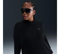 Nike Swift Camiseta De Running con Cremallera De 1/4 Y Protección UV (Talla Grande) - Mujer, Black/Reflective Silv, HQ0501-010, 1X