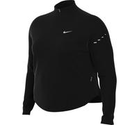 Nike Swift Camiseta De Running con Cremallera De 1/4 Y Protección UV (Talla Grande) - Mujer, Black/Reflective Silv, HQ0501-010, 3X