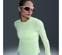 Nike Swift Camiseta de running de manga larga Dri-FIT con cuello redondo y protección UV - Mujer - Amarillo S (EU 36-38)