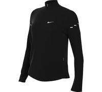 Nike Swift Camiseta De Running Dri-Fit con Cremallera De 1/4 Y Protección UV - Mujer, Black/Reflective Silv, HQ0499-010, L