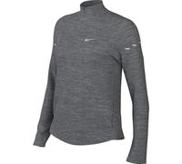 Nike Swift Camiseta De Running Dri-Fit con Cremallera De 1/4 Y Protección UV - Mujer, Smoke Grey/Htr/Reflective Silv, HQ0499-084, XL