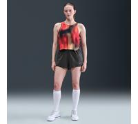 Nike Swift Pantalón corto de running con talle medio y diseño 2 en 1 Dri-FIT - Mujer - Gris XL (EU 48-50)