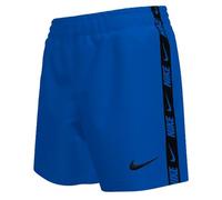 NIKE Swim Breaker Logo Tape 4" Volley Short Blue Crystal