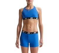 NIKE Swim Logo Tape Racerback Bikini & S Blue Crystal