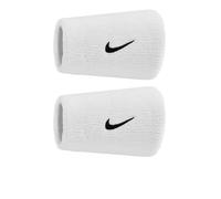 Nike Swoosh Classic Doublewide muñequeras (paquete de 2) | EU Talla única in White