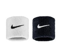 Nike Muñequeras Classic Swoosh esponja polar (x2) Negro/Blanco/Negro Talla única