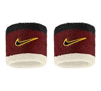 Nike Swoosh Classic Wristbands - Juego de 2 muñequeras Deportivas para Tenis, Fitness, Deporte, Equipo Crimson/Sail/Black, Talla única