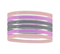 Nike Swoosh - Diadema Deportiva (6 Unidades, metálica, 6 Unidades, Color Rojo, Fucsia/Plateado metálico, Talla única), Color Rojo