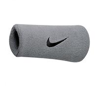 Nike Swoosh Doublewide Muñequera, Hombre, Multicolor (Matte Silver/Negro), Única