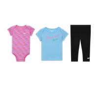 Nike Swoosh Logo Conjunto de body de tres piezas - Bebé (0-9 M) - Negro 0-3M