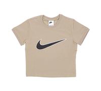 Nike - Swoosh Logo Cropped T-Shirt Khaki - Sport - Mujer - Marrón - M -