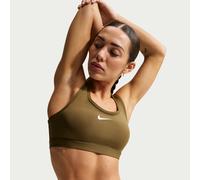 Nike Swoosh Medium Support Sujetador deportivo con almohadilla - Mujer - Marrón S