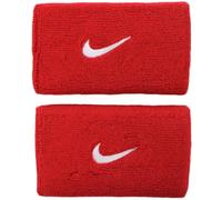 Nike Swoosh - Muñequera Doble Ancha, Unisex, Pulsera Swoosh de Doble Ancho, Color Rojo y Negro, OSFM