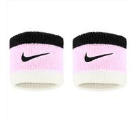 Nike Swoosh N.000.1565.641.OS - Muñequeras Unisex (2 Piezas, algodón y Nailon), Color Rosa y Negro