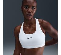 Nike Swoosh Sujetador deportivo de sujeción media sin almohadilla - Mujer - Blanco XL