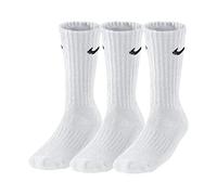 Nike 3Ppk Value Cotton Crew - Calcetines unisex, color blanco/negro, talla L/ 42-46