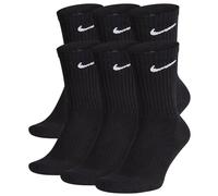 NIKE Sx4508 Neg Y Bco Solo Web 3p+3p Nike 6 pares de calcetines de tenis para hombre y mujer, color blanco, gris y negro, calcetines deportivos largos Hombre