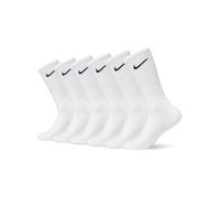 Nike SX7666-100 U NK Everyday Cush Crew 6PR-BD Calcetines para Mujer, Blanco (White/Black), S (34-38 EU)
