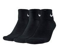Nike SX7677 Calcetines cortos para mujer y hombre, blanco y negro, tallas 34, 36, 38, 40, 42, 44, 46, 48, 50, paquete ahorro, 6 pares de color negro.