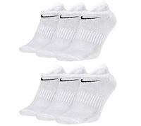 Nike SX7678 - Calcetines tobilleros (6 pares), color blanco, gris y negro 6 pares, color blanco. L
