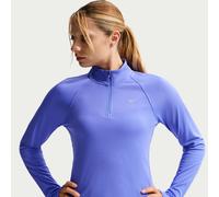 Nike Tempo Camiseta de running Dri-FIT con cremallera de 1/4 - Mujer - Azul L (EU 44-46)