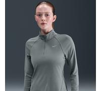 Nike Tempo Camiseta de running Dri-FIT con cremallera de 1/4 - Mujer - Gris M (EU 40-42)