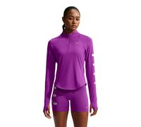 Nike Tempo Flash Dri-FIT media cremallera para Mujer camiseta manga larga running | EU M in Bold Berry