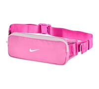 Nike Tempo Waistpack - Riñonera para Correr para Smartphone, Llaves, Entrenamiento, Fitness, Color Rosa, Rojo y Blanco, Talla única