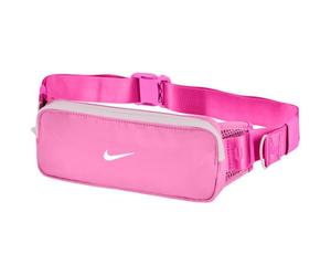 Nike Tempo Waistpack - Riñonera para Correr para Smartphone, Llaves, Entrenamiento, Fitness, Color Rosa, Rojo y Blanco, Talla única