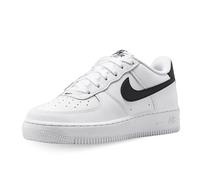 Nike Tenis Air Force 1 para niños, Blanco/Negro, 2 Big Kid