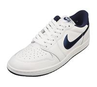Nike Tenis Air Jordan 1 Low para hombre, Blanco/azul marino-blanco, 46 EU