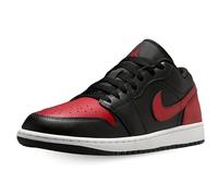 Nike Tenis Air Jordan 1 Low para hombre, Negro/Rojo Varsity - Blanco cumbre, 45 EU