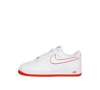 Nike Tenis unisex Air Force 1 '07' de caña baja para adultos, Blanco/Blanco-picante Rojo-blanco, 42 EU
