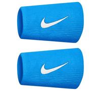 Nike Tennis Premier - Muñequera Doble Ancha para Tenis, Talla única, Color Azul y Blanco