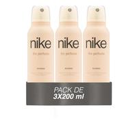 NIKE - The Perfume Woman Pack de 3 x 200 ml, Desodorante Mujer Spray, Desodorante Antimanchas para Todo Tipo de Piel, 0% Sales de Aluminio, de Larga Duración, Fragancia Oriental Vainilla