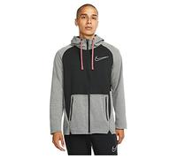 Nike Therma-fit Sudadera con Capucha con Cremallera Completa, Negro/Htr/Negro/Blanco, Extra-Large para Hombre