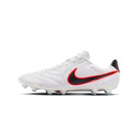 Nike - Bota de fútbol Tiempo Ligera Pro FG, Unisex, White-Black-Brt Crimso, 6,5 USA