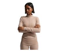 Nike - Top Ajustado con Cremallera de Un Cuarto Chill Knit - Sport - Mujer - Beige - M -