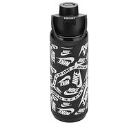 NIKE TR Renew - Botella con pico recargable (709 ml), diseño gráfico en negro/negro/blanco, capacidad: 709 ml, N.100.7637.069.24