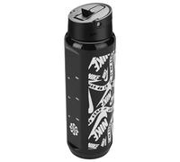 Nike TR Renew Recharge - Botella de plástico (709 ml, 709 ml), diseño de rayas, color negro y blanco