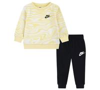 NIKE -Traje Completo - Sudadera, Cuello Redondo, pantalón con Giro elástico - Logo, Amarillo/Negro., 18 Meses