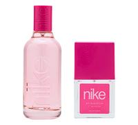 NIKE - Trendy Pink Promoción 100 ml + 30 ml, Colonia Mujer, Pack 2 Productos, Perfume Formato Spray, Eau de Toilette Natural y Femenina, Aroma Floral, Fragancia Fresca