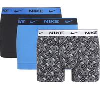NIKE Trunk 3pk, Calzoncillos para Hombre, Pack de 3 Piezas…, Black Circle Print/Photo Blue/Black, XS
