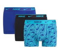 NIKE Trunk 3pk Ropa Interior, Dsty Ccts Swsh PRT/DP Royl Bl/Blk, L para Hombre