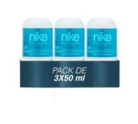 NIKE - Turquoise Vibes Pack de 3 x 50 ml, Desodorante Hombre Roll-On, Desodorante Antimanchas para Piel Sensible, 0% Alcohol y 0% Sales de Aluminio, de Larga Duración, Fragancia Cítrica Afrutada