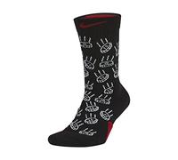 Nike U NK Elite Crew - GFX 2 Socks, Unisex Adulto, Black/White/Gym Red, M
